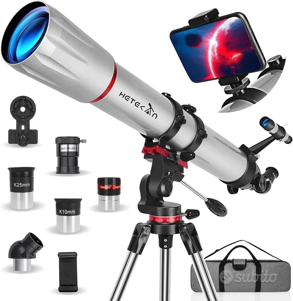 Telescopio Astronomico 90/900 Mm - Rifrattore Per Principianti Con Adattatore Smartphone - Foto 6