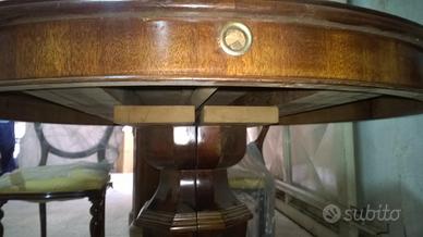 Tavolo antico, tondo allungabile