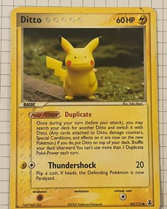 Ditto pikachu 63/113 Ex delta species 2005 ENG