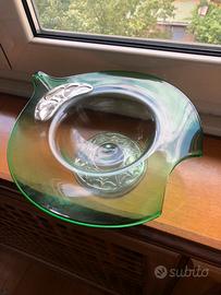 Centrotavola Ottaviani in cristallo e argento