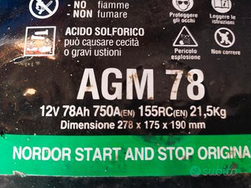 batteria nordon 78 agm