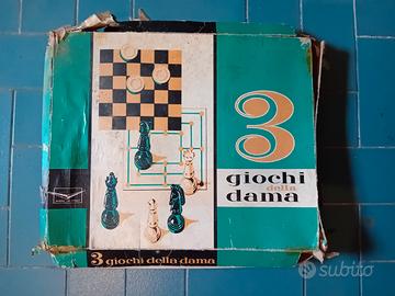 giochi della dama vintage danneggiato