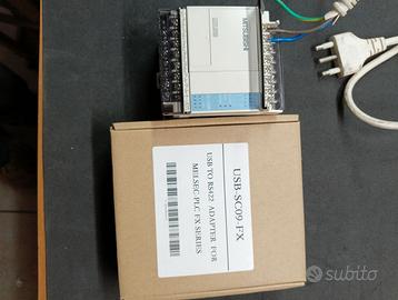 PLC Mitsubischi con cavo di programmazione