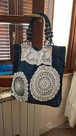 Borsa jeans fatta a mano