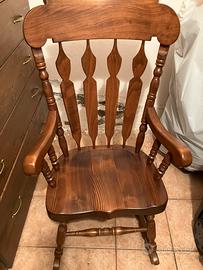 Sedia a dondolo legno