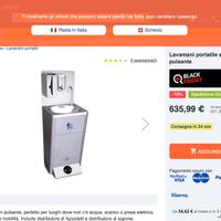 lavabo portatile Quirumed con ruote