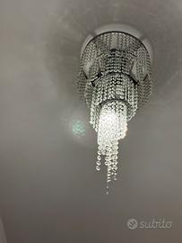 Lampadario/Plafoniera con pendenti in Cristallo
