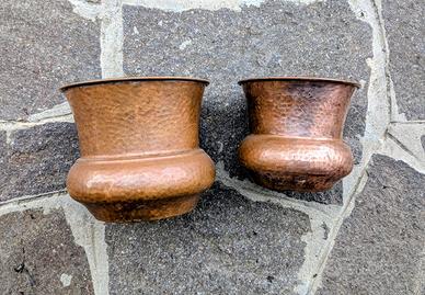 Coppia di porta vasi rame 