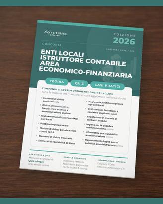 Manuale Concorso Istruttore Contabile Core