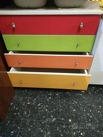 cassettiera multicolore cm 90x90 COME NUOVA EURO80