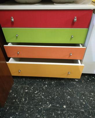 cassettiera multicolore cm 90x90 COME NUOVA EURO80