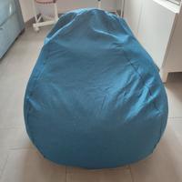 poltrona pouf/sacco blu per bambini 