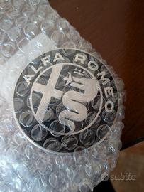 ALFA ROMEO Fregio Argento Nero