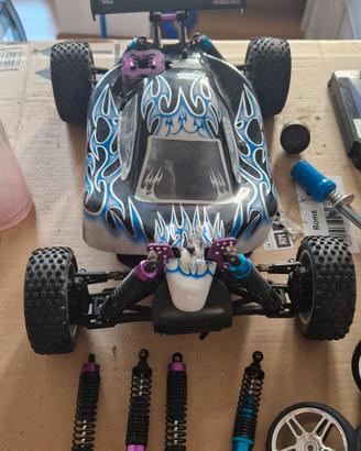 modellino auto scoppio Rc scala 1:10 completo 