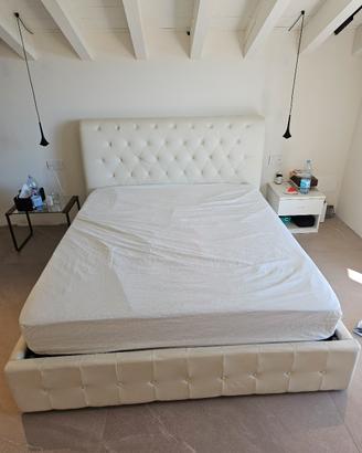 Letto matrimoniale contenitore + materasso 160x190