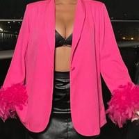 Blazer con piume