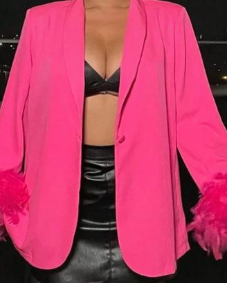 Blazer con piume