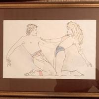 Disegno su carta firmato E.L