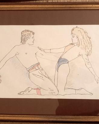 Disegno su carta firmato E.L