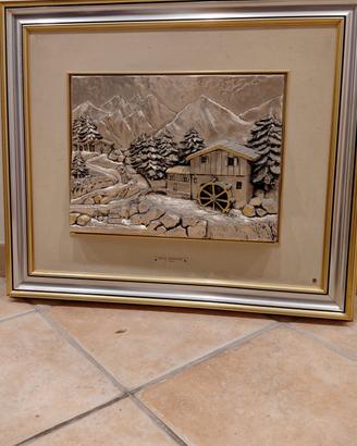 Quadro bassorilievo in argento 925 – Renzo Romagno