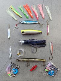 Esche da pesca - 18 pezzi (traina, spinning, verti