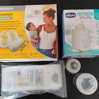Set allattamento tiralatte, scaldabiberon, biberon