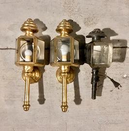 9 Faretti antichi lanterne lampade carrozze auto