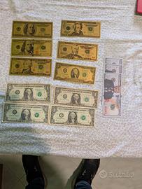 Banconote antiche americane dollari e ban tedesche
