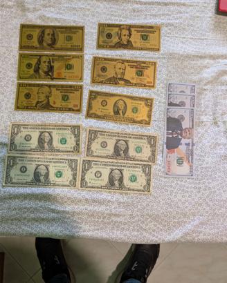 Banconote antiche americane dollari e ban tedesche