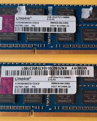 4GB RAM notebook DDR3  2GB x 2