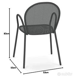 Sedie EMU- Grigio Metallizato - NUOVE