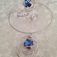 Parure / Collana + braccialetto con pietra
