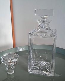 Decanter ATLANTIS in Cristallo Firmato - 2 Tappi -