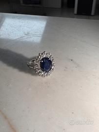 Anello oro e zaffiro