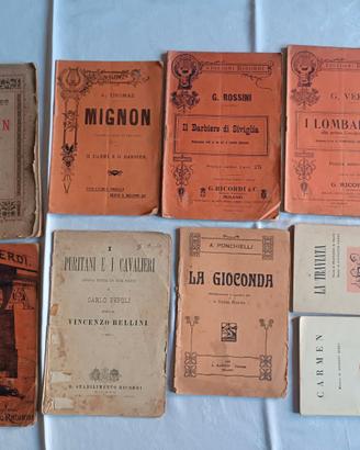 Libretti vintage di opere liriche