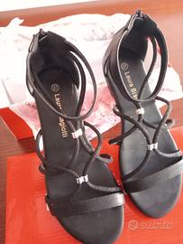 Sandali donna neri Laura Biagiotti 