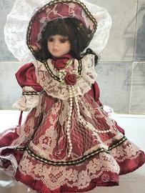 bambola vintage porcellana da collezione 