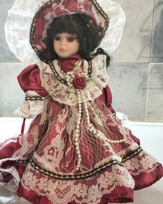 bambola vintage porcellana da collezione 