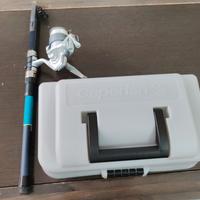 Canna da pesca e casetta Caperlan