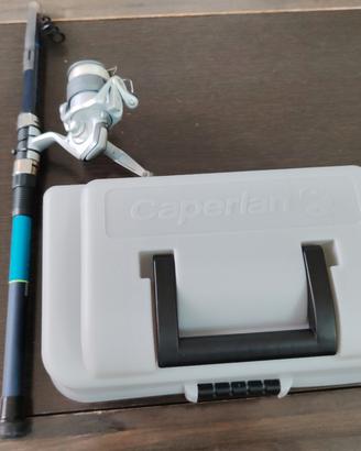 Canna da pesca e casetta Caperlan