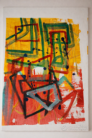 Quadro opera arte colori vivaci