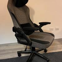 Sedia gaming Warblade tessuto grigio con cuscini