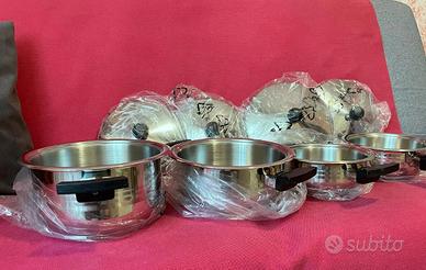 Set pentole acciaio nuove