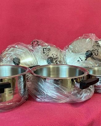 Set pentole acciaio nuove