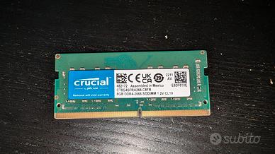 RAM Crucial 8GB DDR4 2666 SODIMM