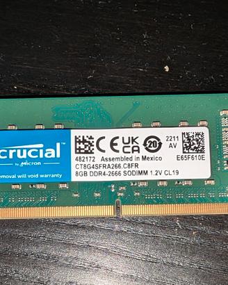 RAM Crucial 8GB DDR4 2666 SODIMM