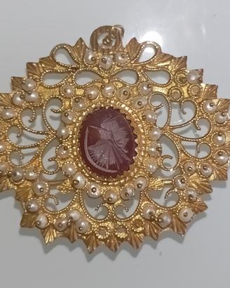 spilla sarda in filigrana d oro 