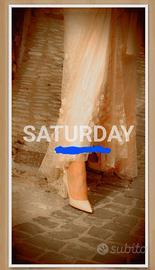 Décolleté nude Studio Pollini in pelle