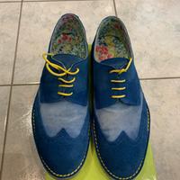 Scarpe da uomo scamosciate blu n. 44