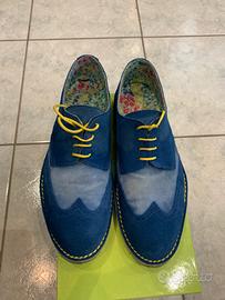 Scarpe da uomo scamosciate blu n. 44